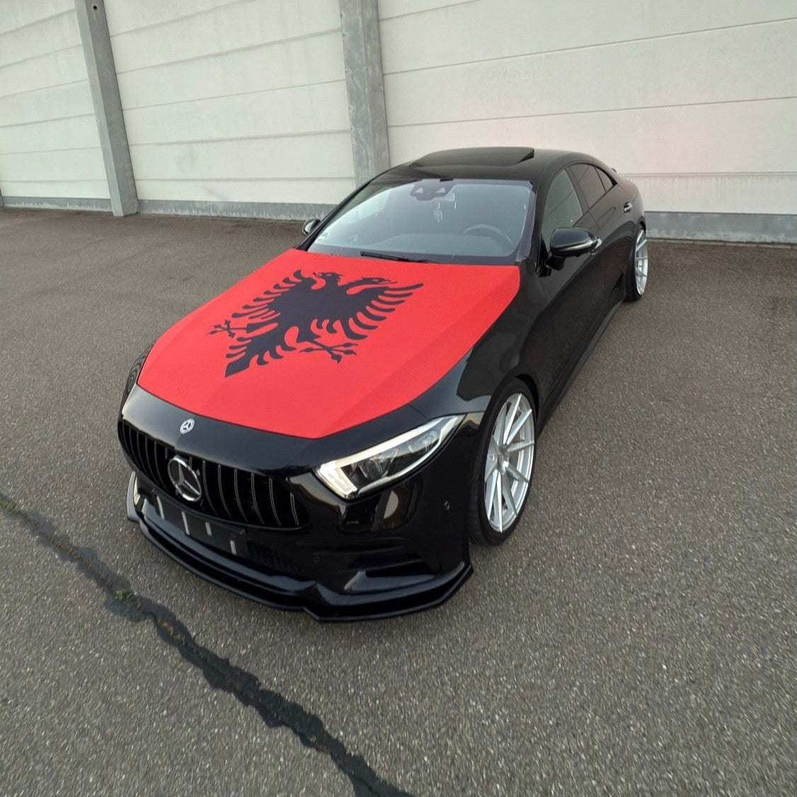 Albanien Motorhauben-Flagge