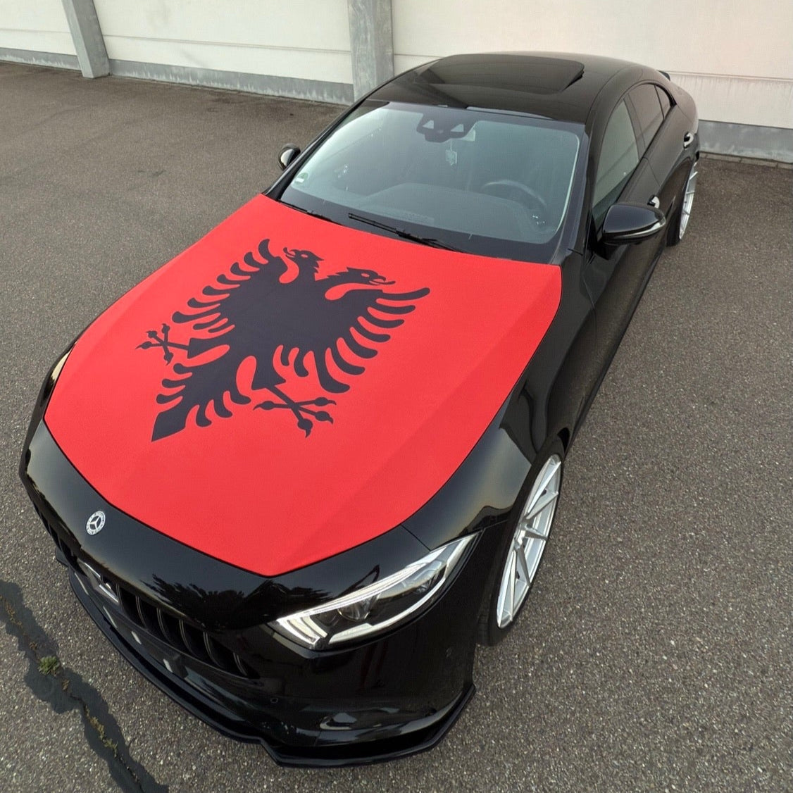 Albanien Motorhauben-Flagge