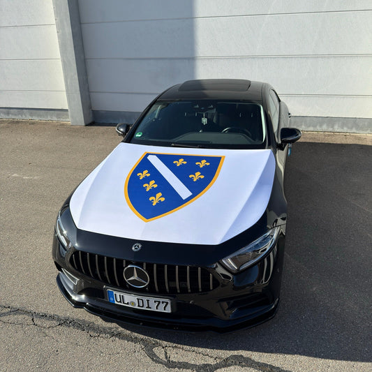 Bosnien Wappen Motorhauben-Flagge