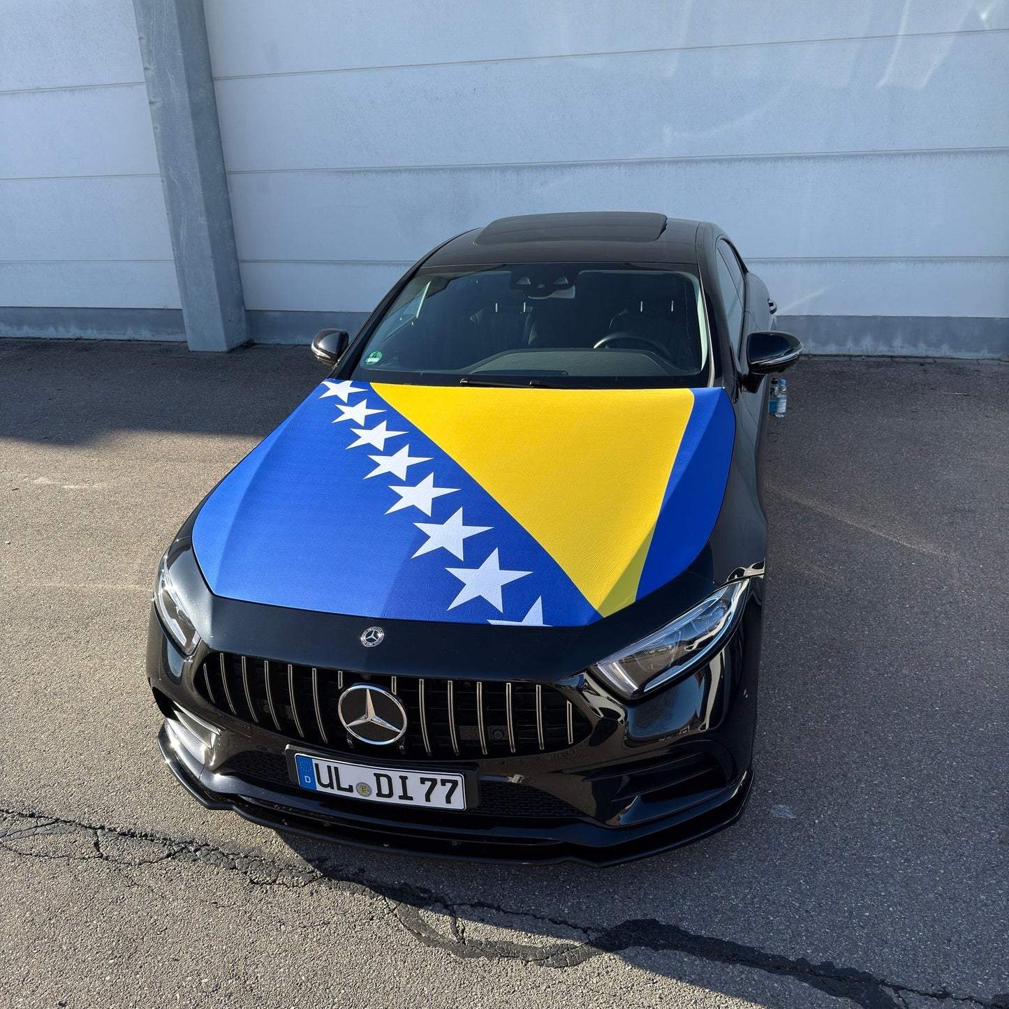 Bosnien Motorhauben-Flagge